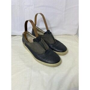 Ecco Shoes 40 Womens 9 Soft 7 Slip On Sneakers Blue Leather Walking Classic